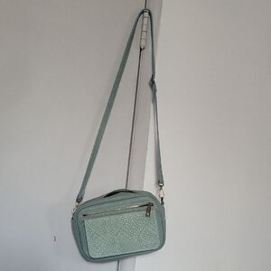 VALENTINA FIORE Leather Crossbody green Color, Made In Italy